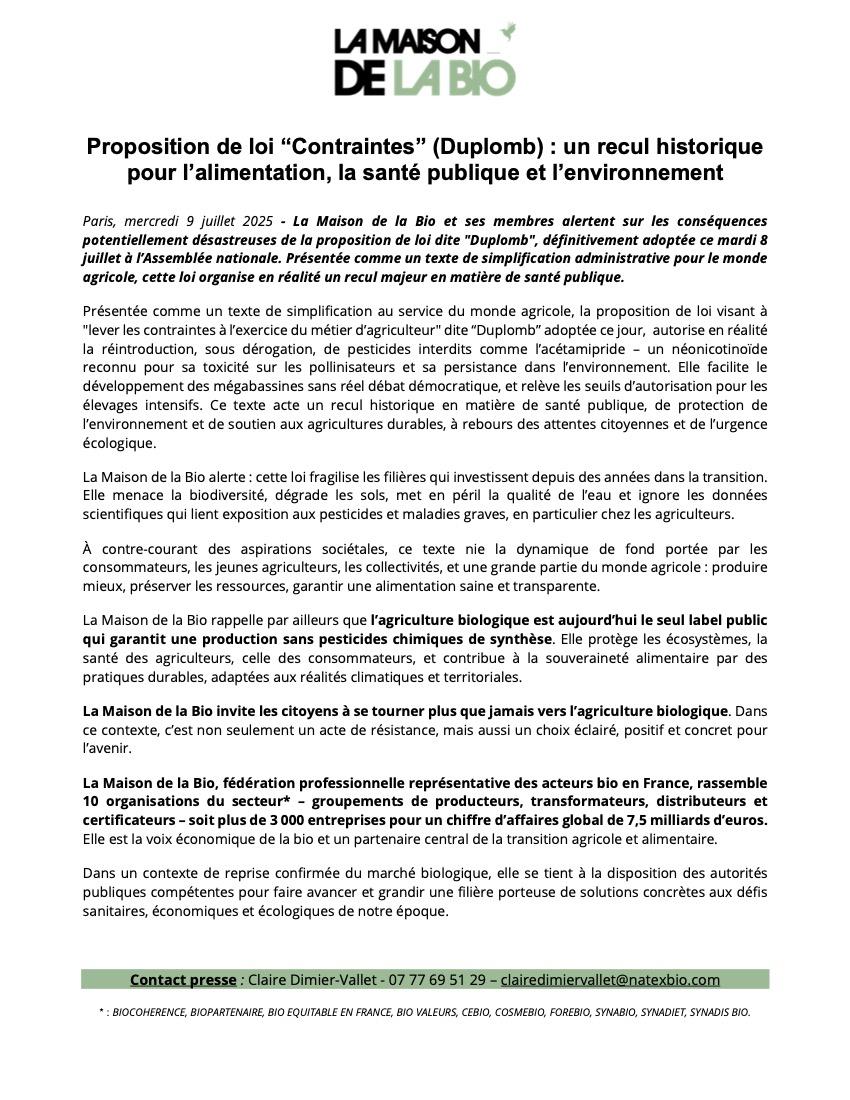 Contre la loi Duplomb