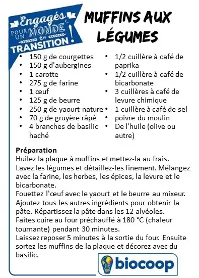 Muffins aux légumes