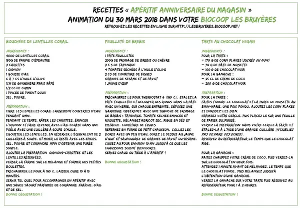 Apéritif Anniversaire Biocoop 11 ans !